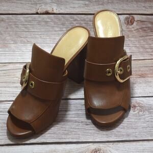 MICHAEL KORS  Cooper Mule Luggage Vachetta Women's Shoes Size 8M